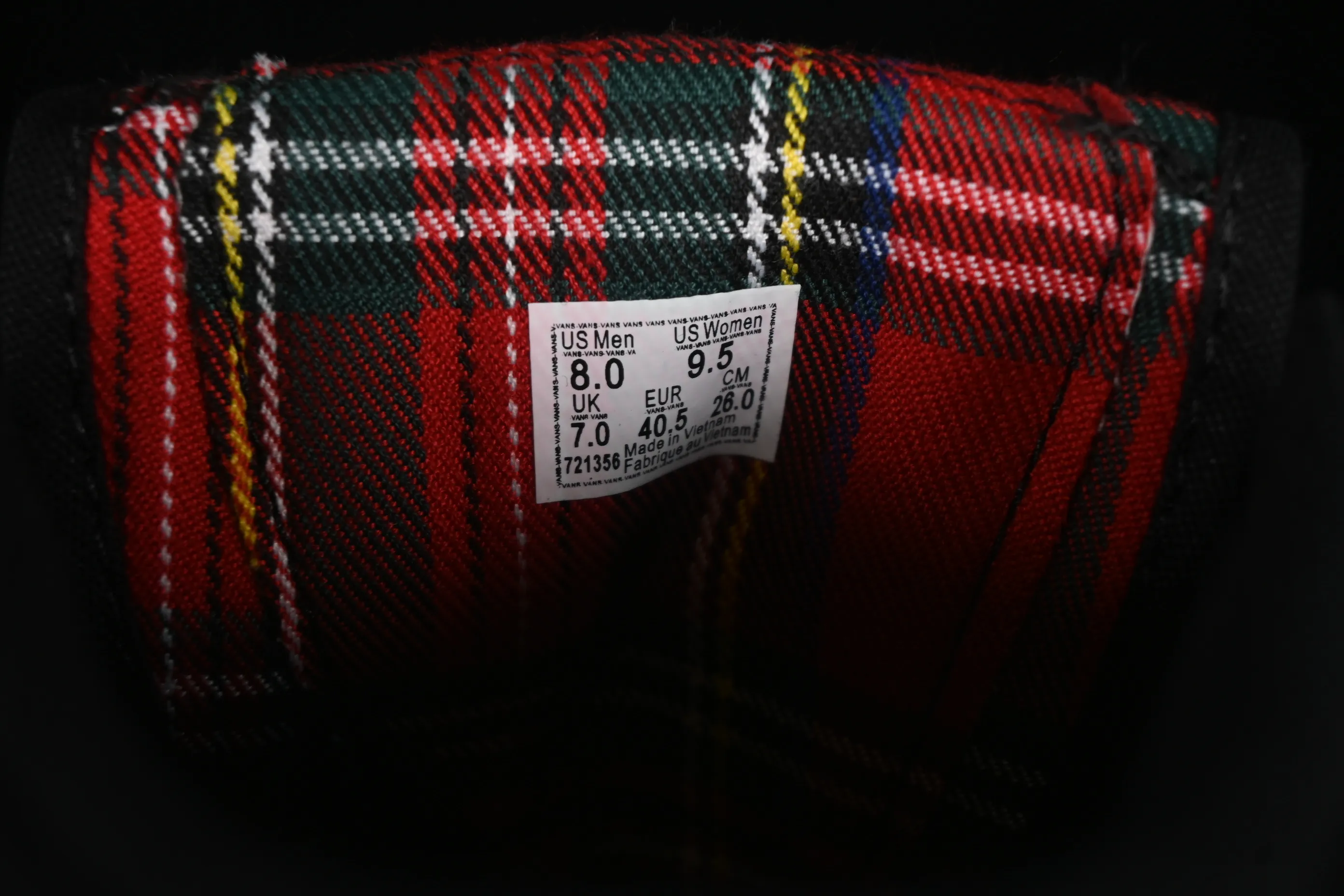 All categories Vans Vans series Vans Mid Vans China Vans Sk8-Mid Vans Anaheim series Scottish plaid casual low-top canvas shoes VN0A4UWIVNE